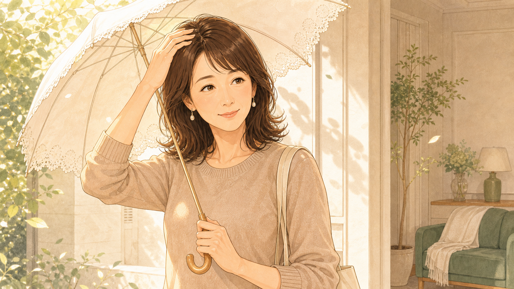 日ざしを浴びたあとの頭皮がほてっているイメージ