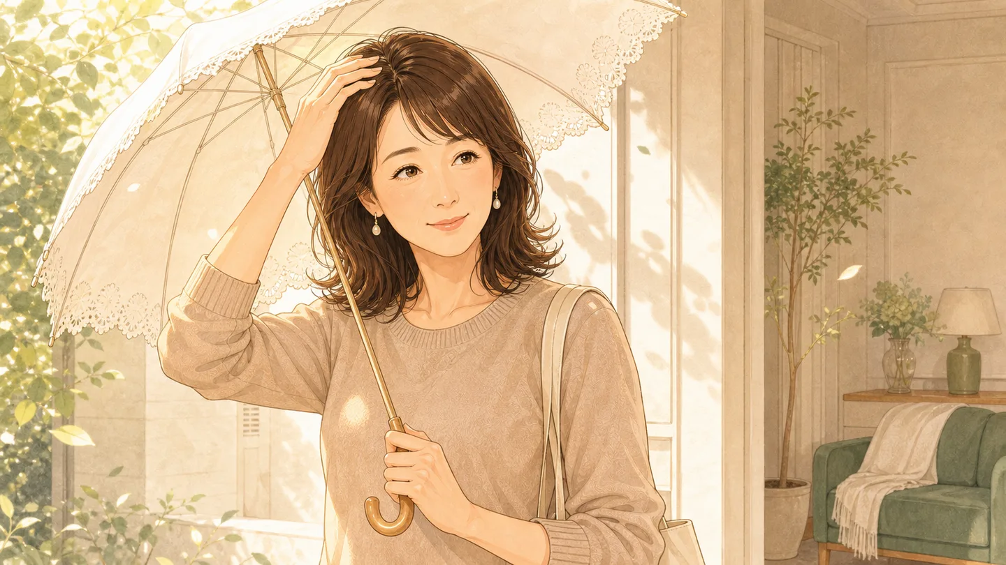 日ざしを浴びたあとの頭皮がほてっているイメージ