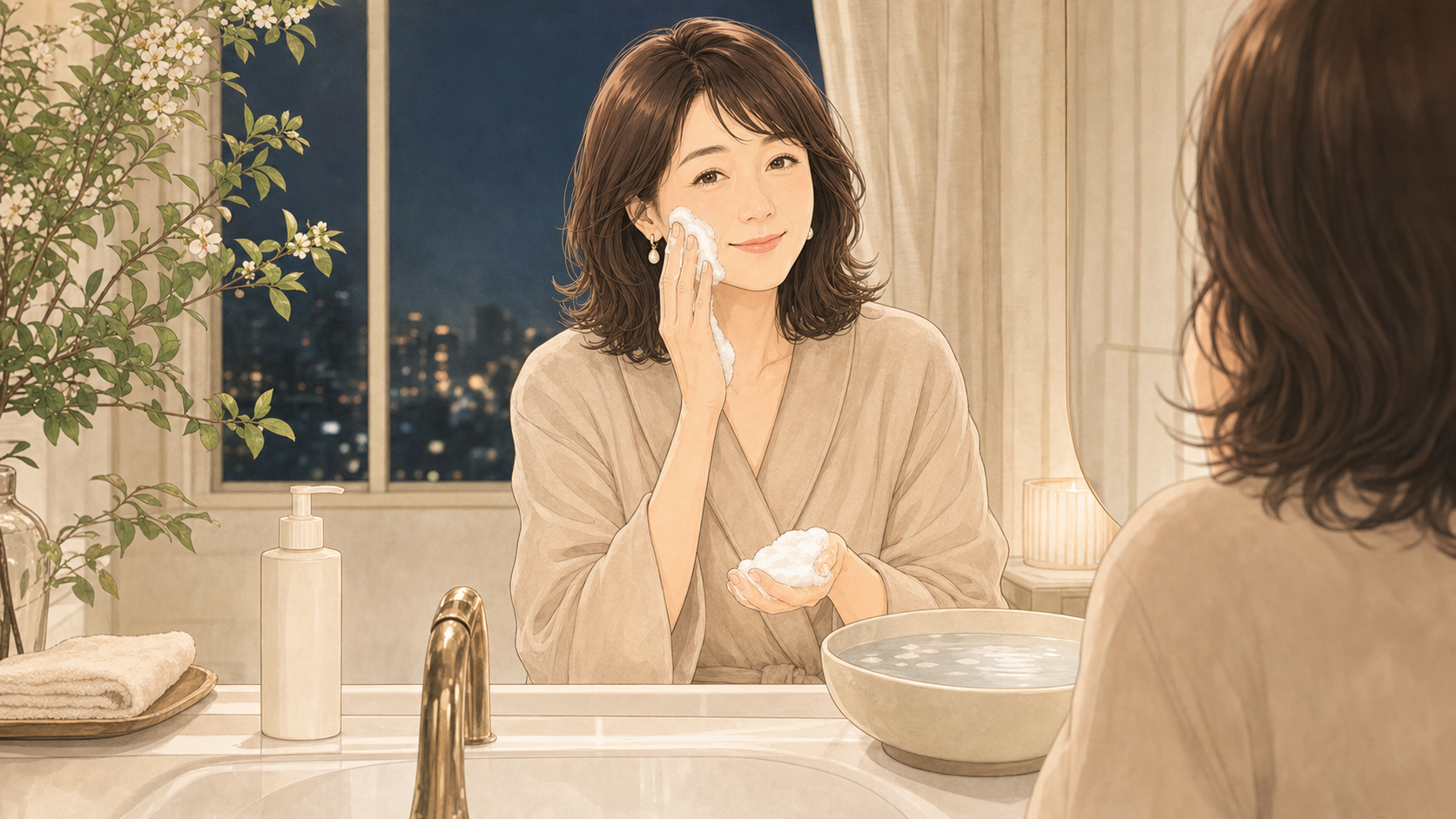 クレンジングと洗顔を見直すイメージ