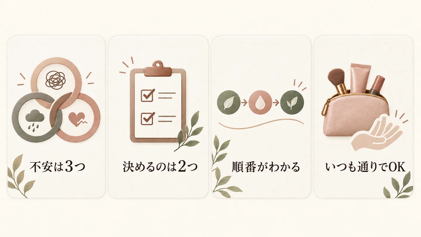 初めてのフェイシャルで知っておきたいことをまとめた図