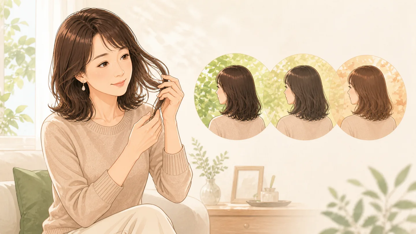 夏に色が早く抜けていくことをあらわしたイメージ