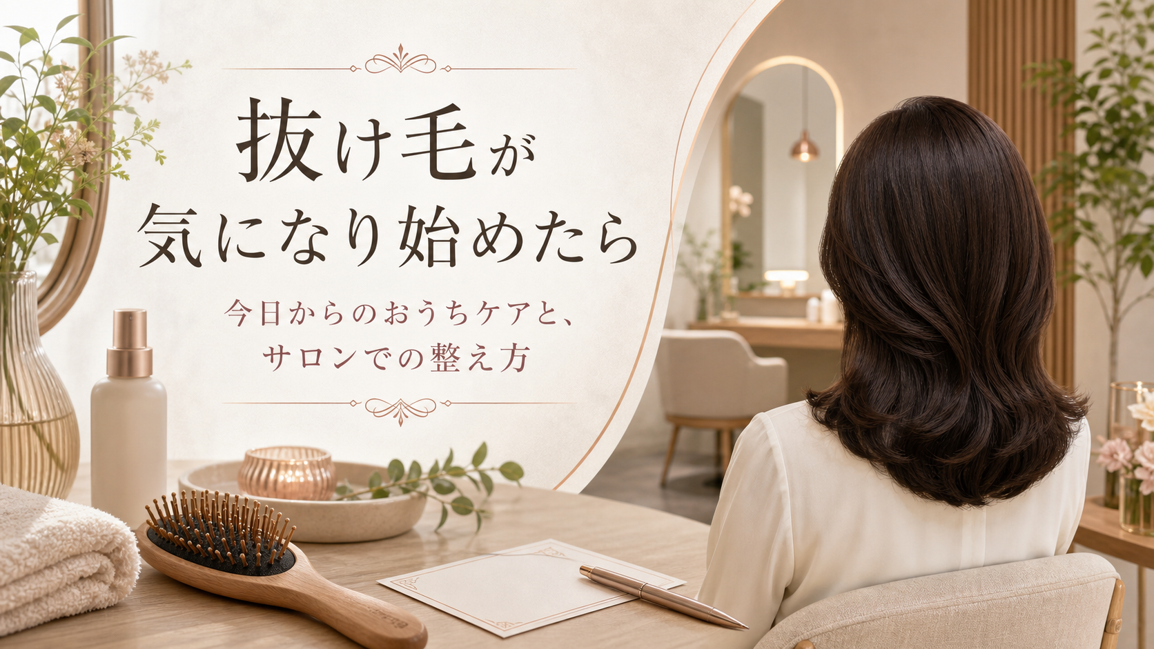 抜け毛が気になり始めたら｜今日からのおうちケアと、サロンでの整え方