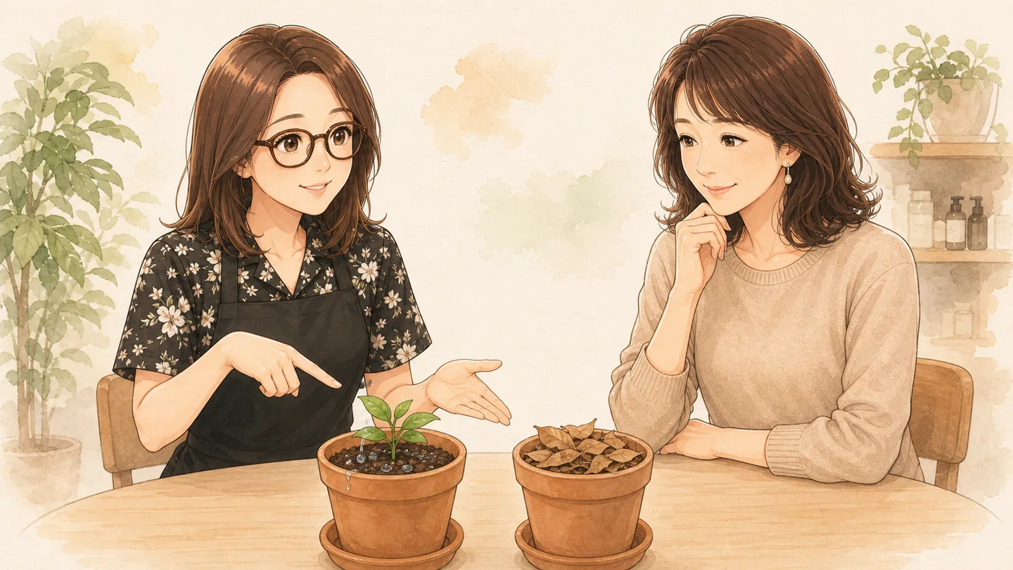 毎日やさしく洗って頭皮の土台を整えるイメージ