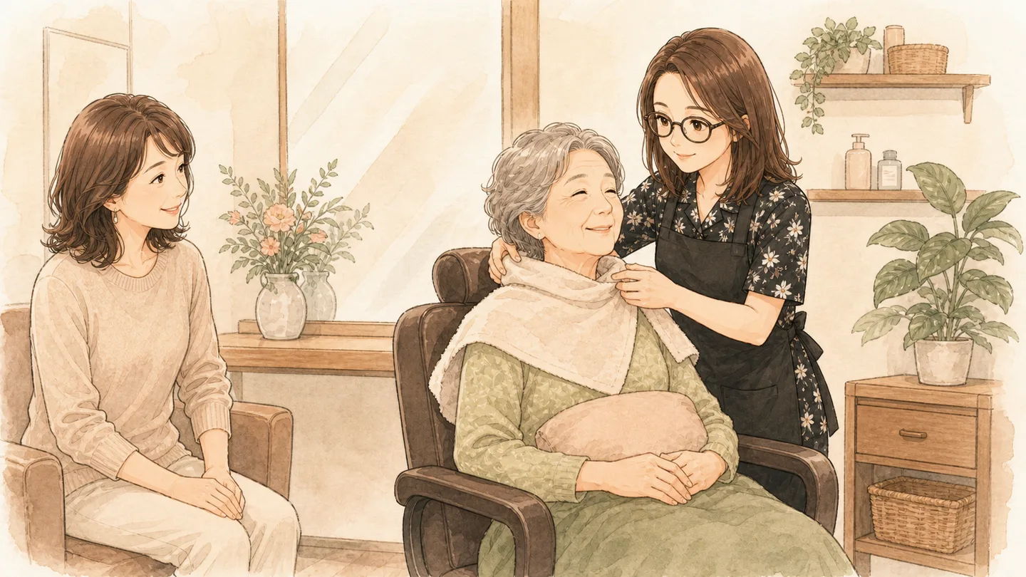 母娘で来店したときの配慮をあらわしたイメージ