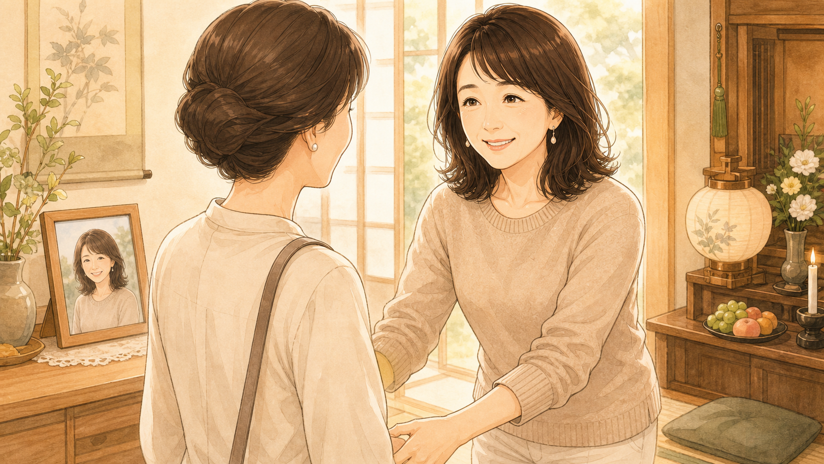 久しぶりの再会で印象が比べられることをあらわしたイメージ