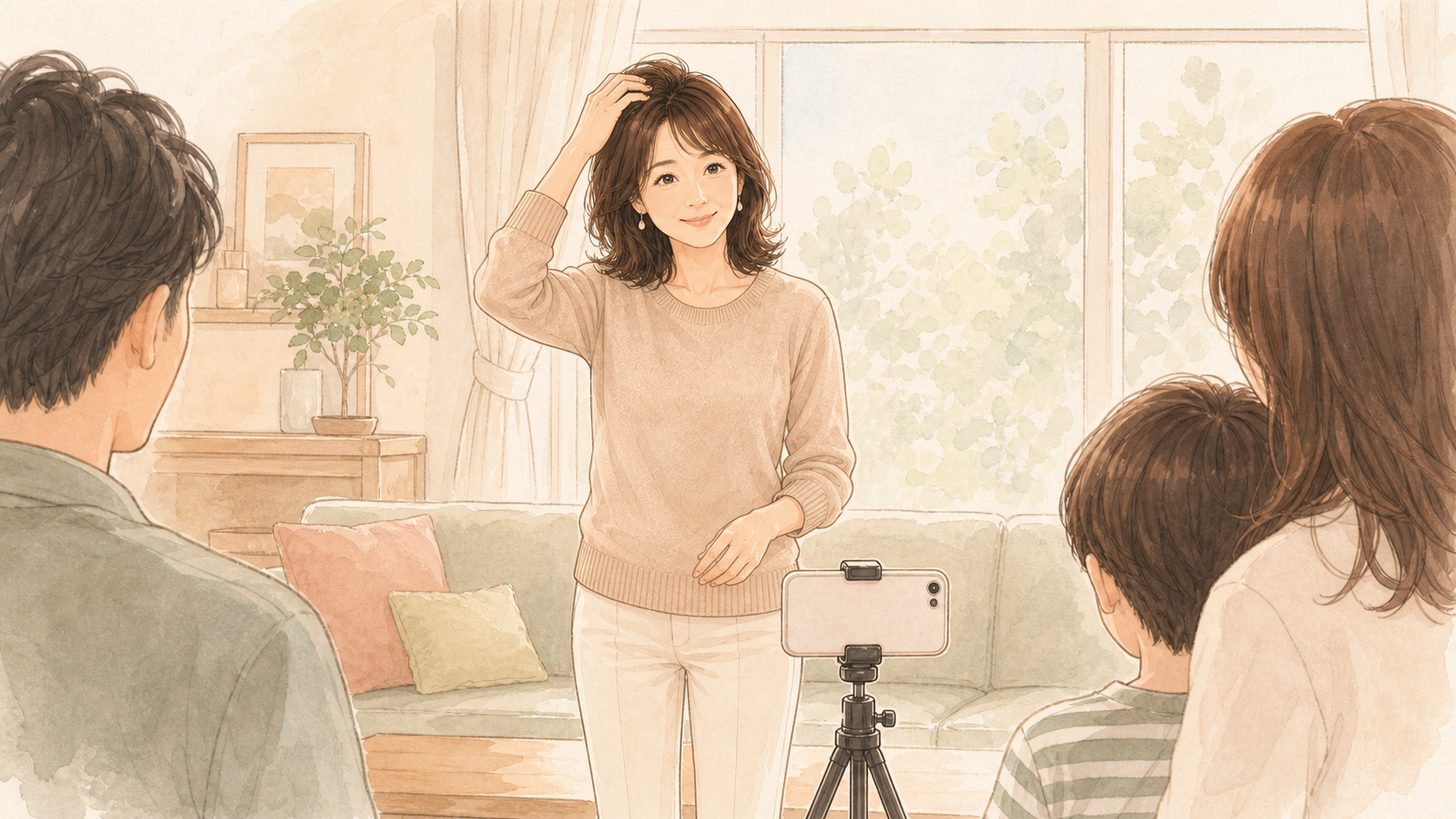 撮影のときの立ち位置と角度のイメージ