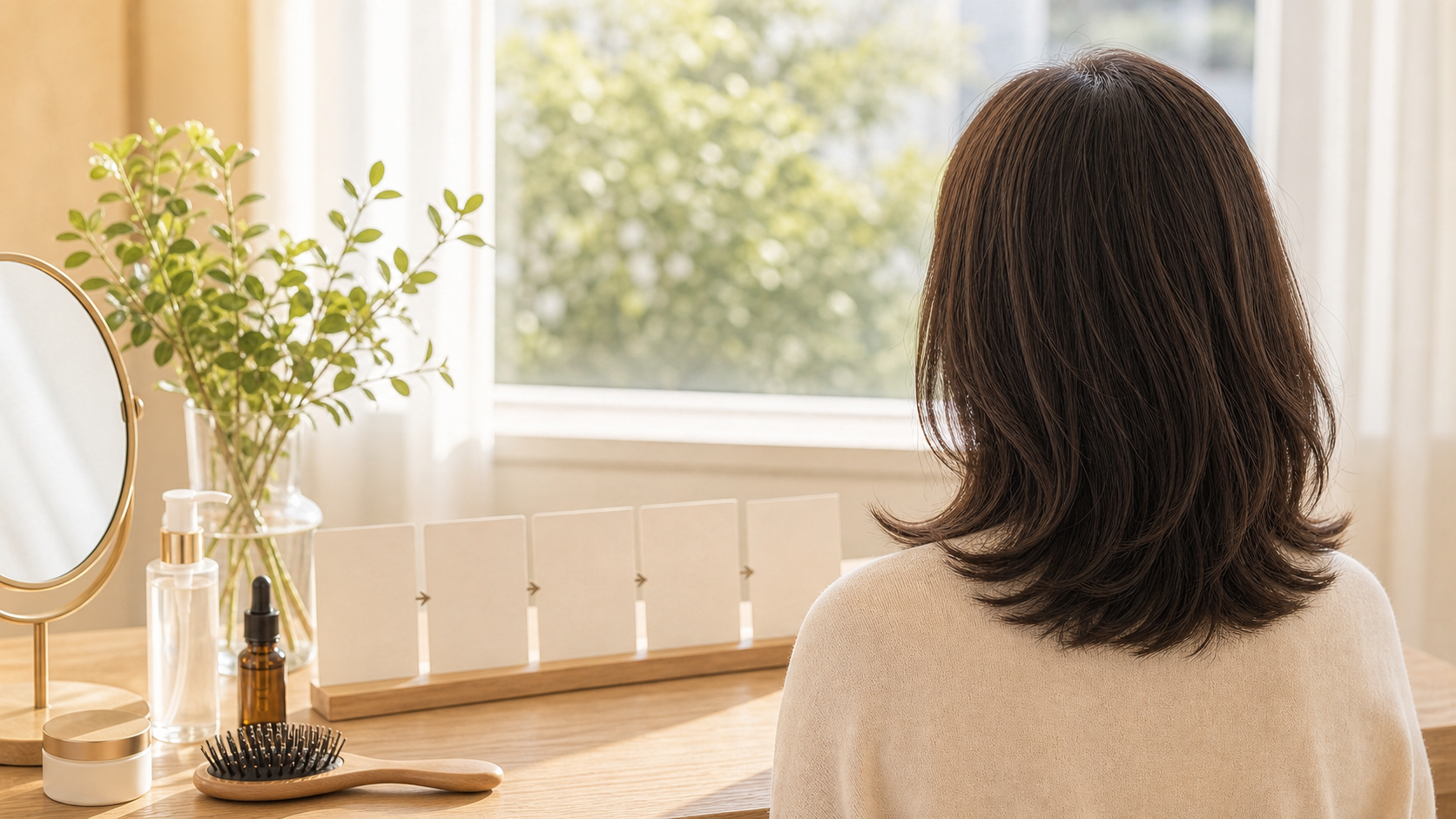 禁煙後、髪の手ざわりが少しずつ変わっていくイメージ