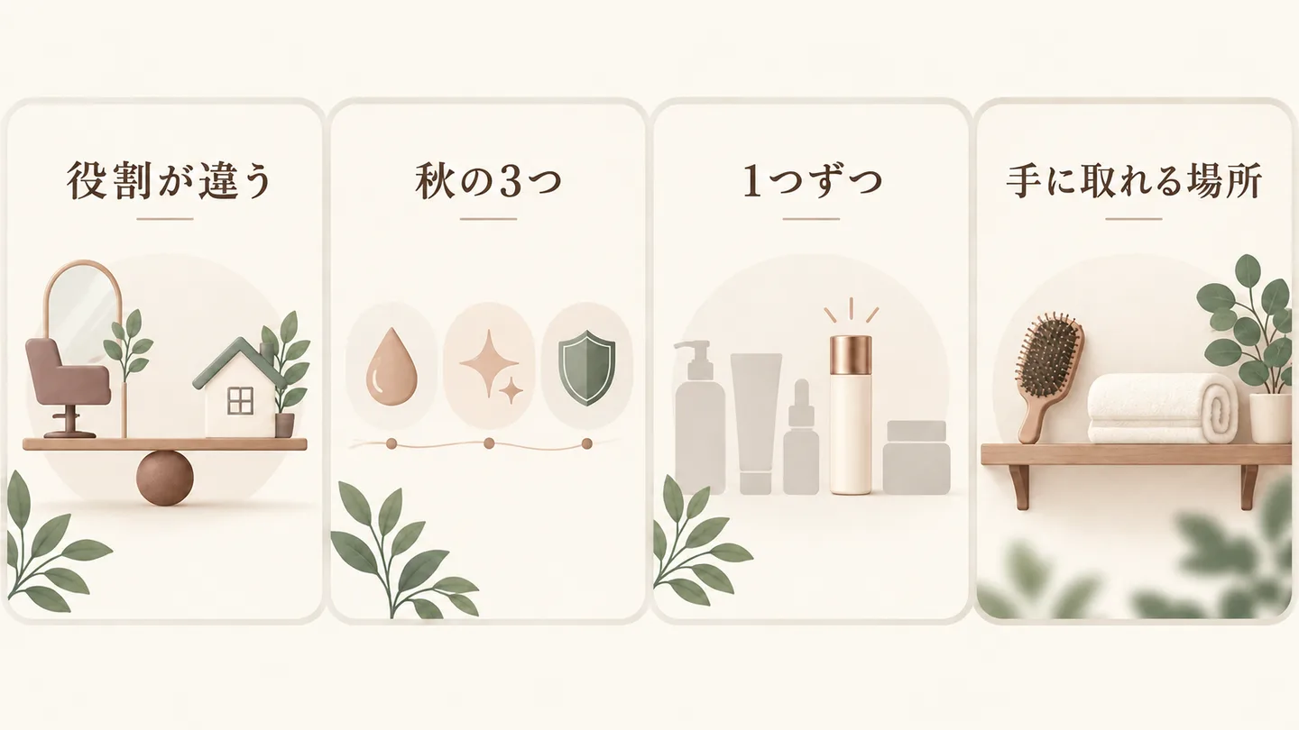 サロンとおうちの組み合わせ方をまとめた図