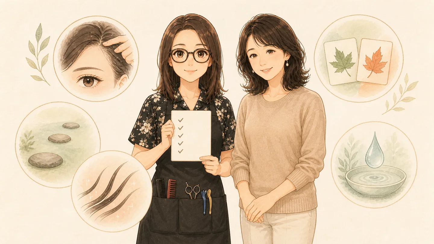 頭皮診断で確認できることをまとめたイメージ