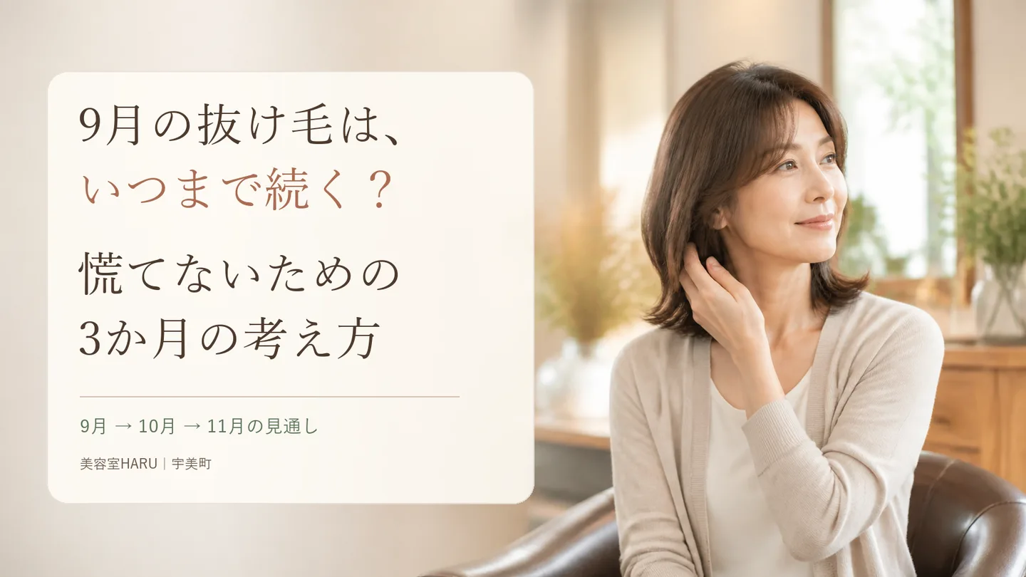9月の抜け毛は、いつまで続く？｜慌てないための3か月の考え方