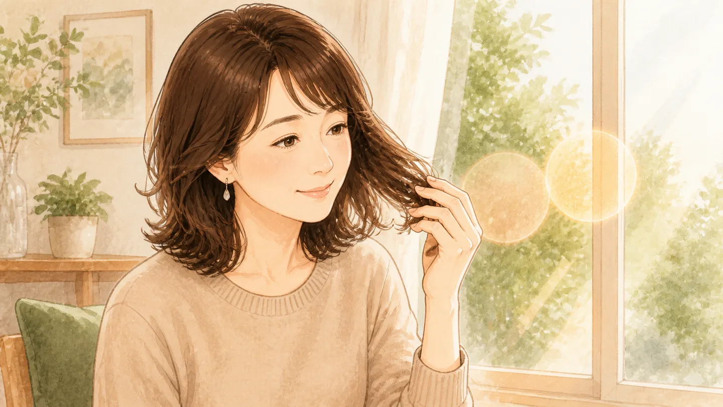 夏のあいだに髪の手ざわりが変わっていくイメージ