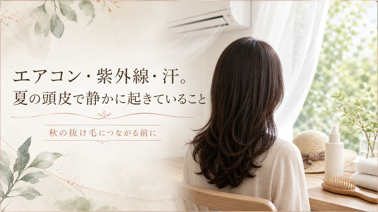 エアコン・紫外線・汗。夏の頭皮で静かに起きていること