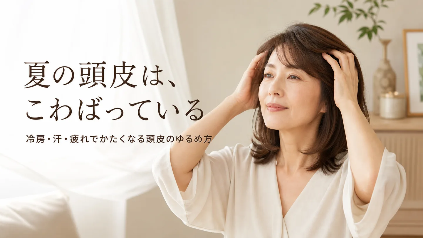 夏の頭皮は、こわばっている｜冷房・汗・疲れでかたくなる頭皮のゆるめ方